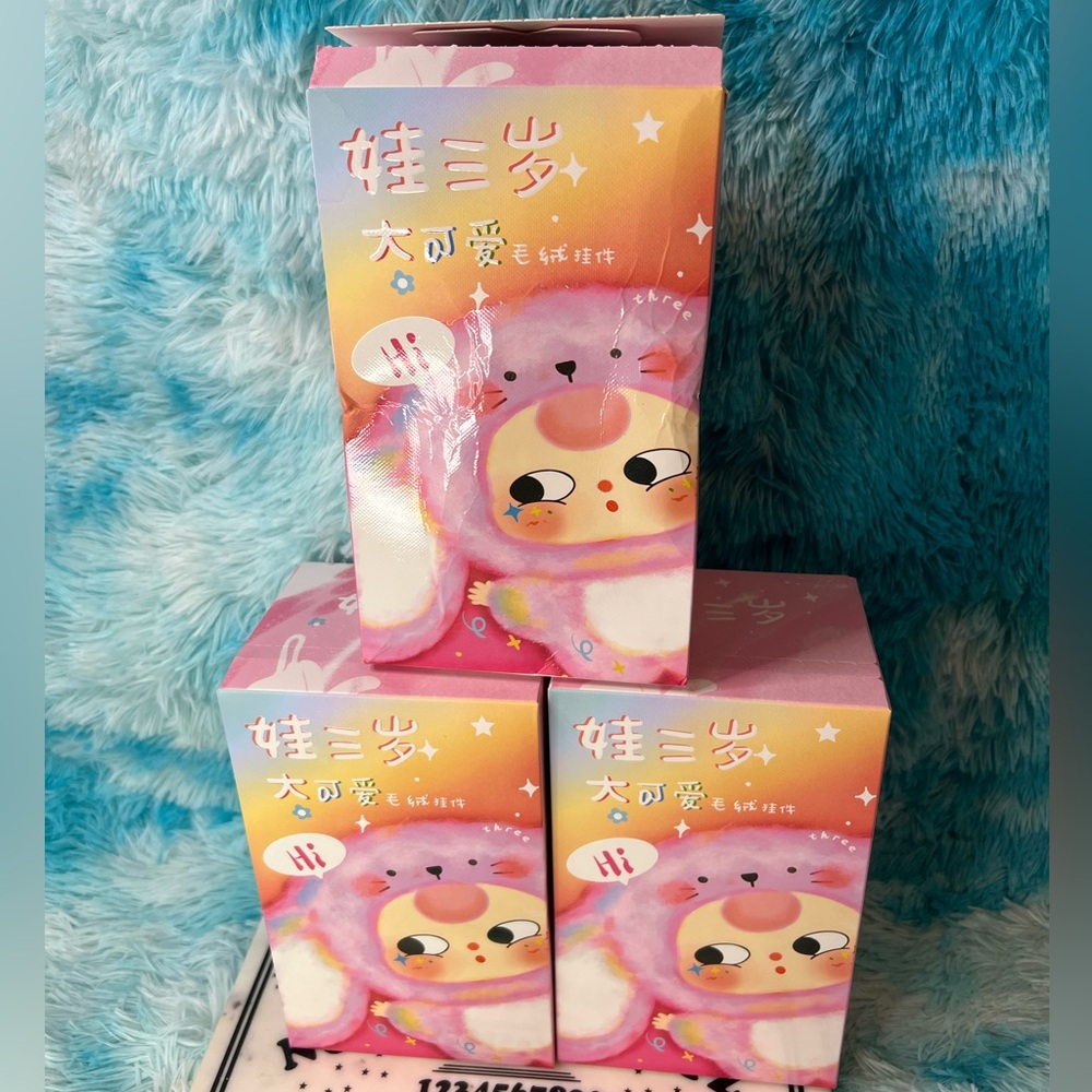 BUNDLE OF THREE BABY THREE BIG CUTE PLUSH PENDANT BLIND BOX